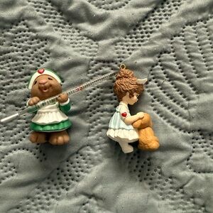 Hallmark Nurse Bear and Child Figurine ornament Set